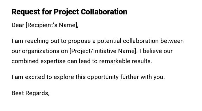 Request for Project Collaboration