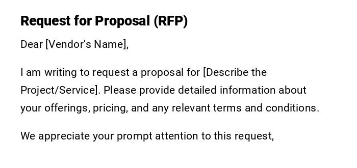 Request for Proposal (RFP)