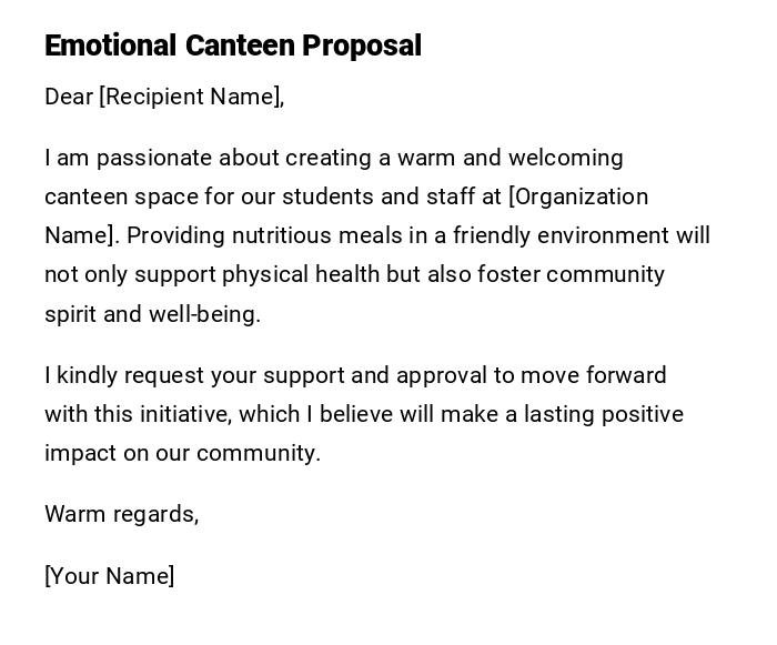 Emotional Canteen Proposal Emotional Canteen Proposal