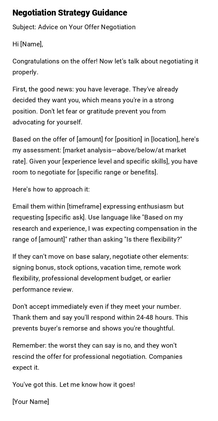 Negotiation Strategy Guidance