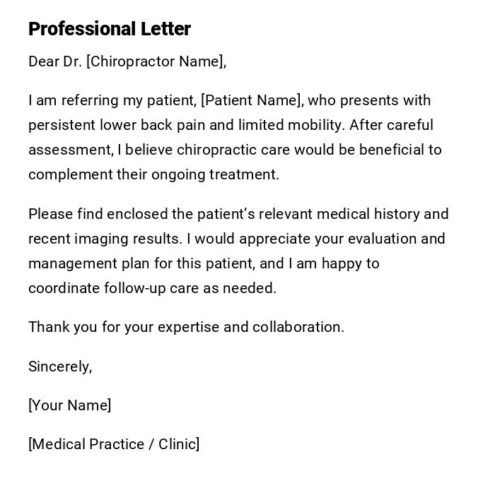Professional Letter Professional Letter