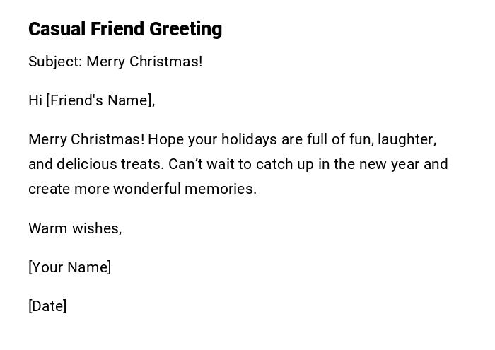 Casual Friend Greeting Casual Friend Greeting