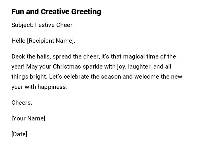 Fun and Creative Greeting Fun and Creative Greeting