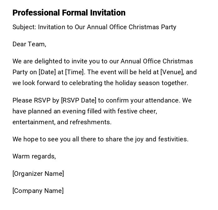 Professional Formal Invitation Professional Formal Invitation