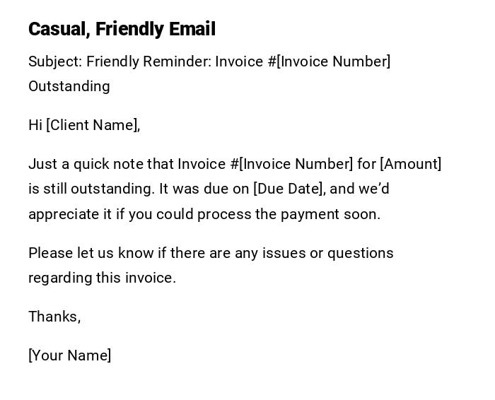 Casual, Friendly Email