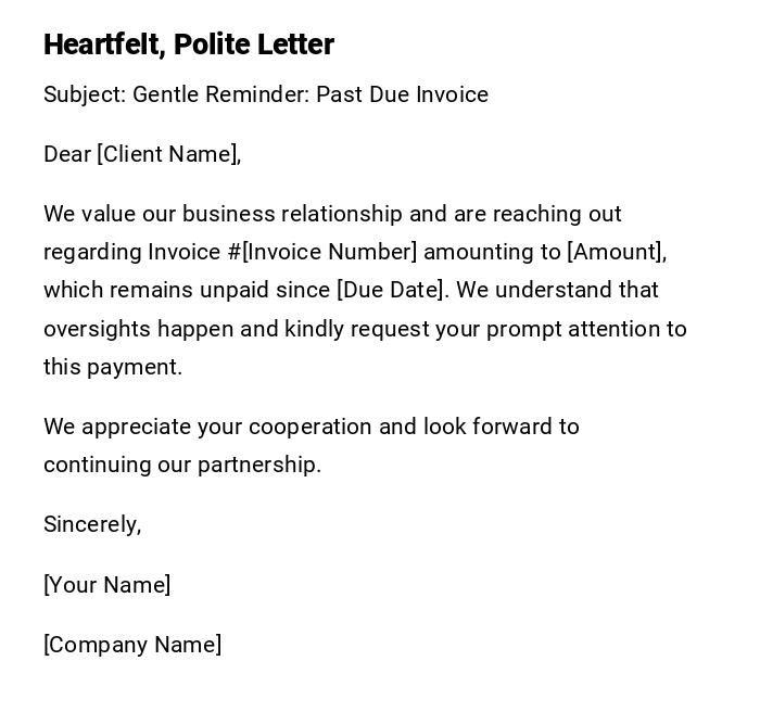 Heartfelt, Polite Letter