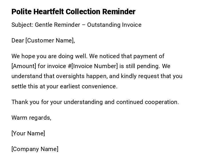 Polite Heartfelt Collection Reminder