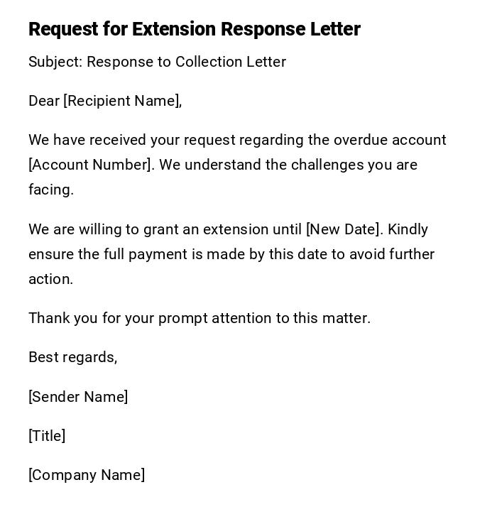 Request for Extension Response Letter