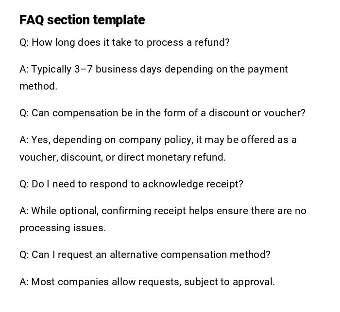 FAQ section template FAQ section template