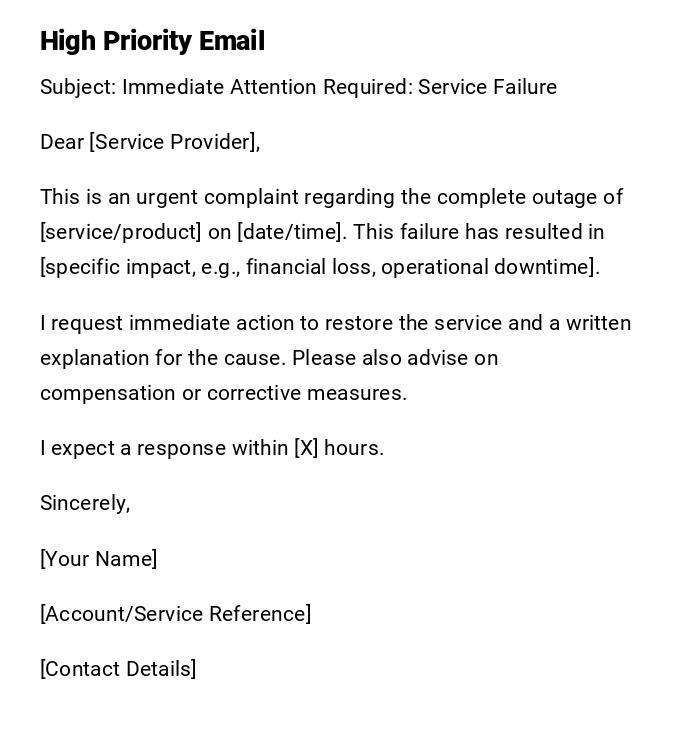 High Priority Email High Priority Email