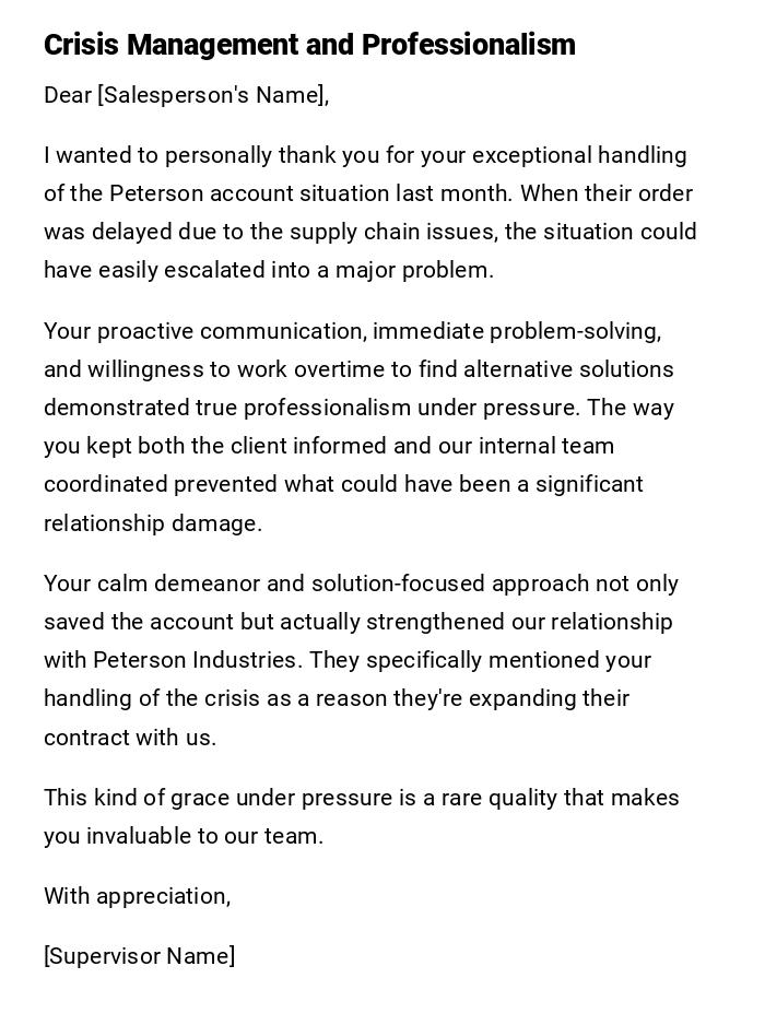 Crisis Management and Professionalism Crisis Management and Professionalism