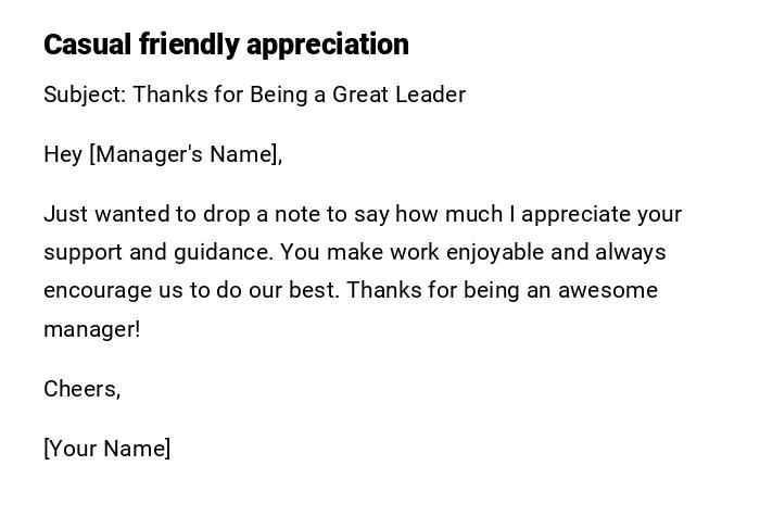 Casual friendly appreciation