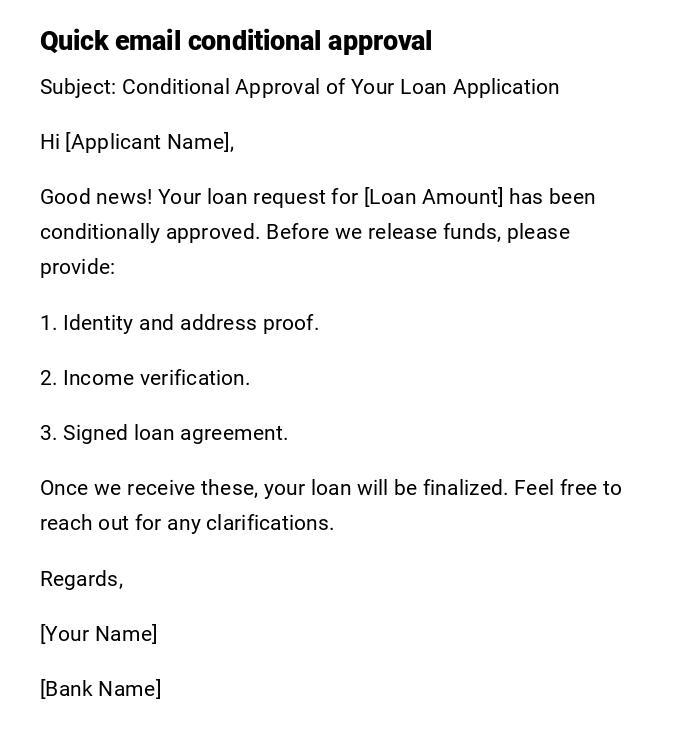 Quick email conditional approval Quick email conditional approval