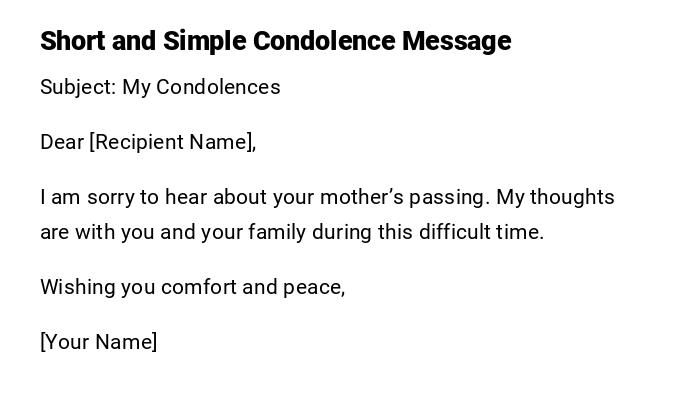 Short and Simple Condolence Message Short and Simple Condolence Message