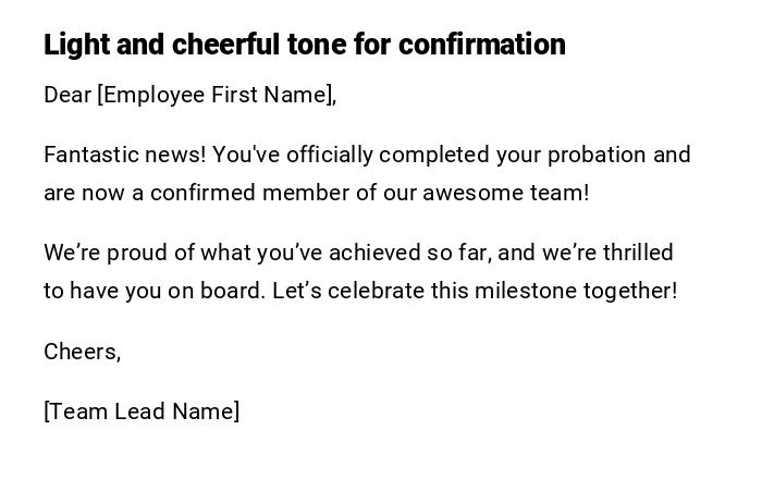 Light and cheerful tone for confirmation
