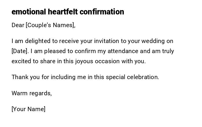 emotional heartfelt confirmation