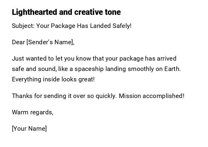 Lighthearted and creative tone Lighthearted and creative tone