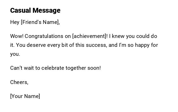 Casual Message Casual Message