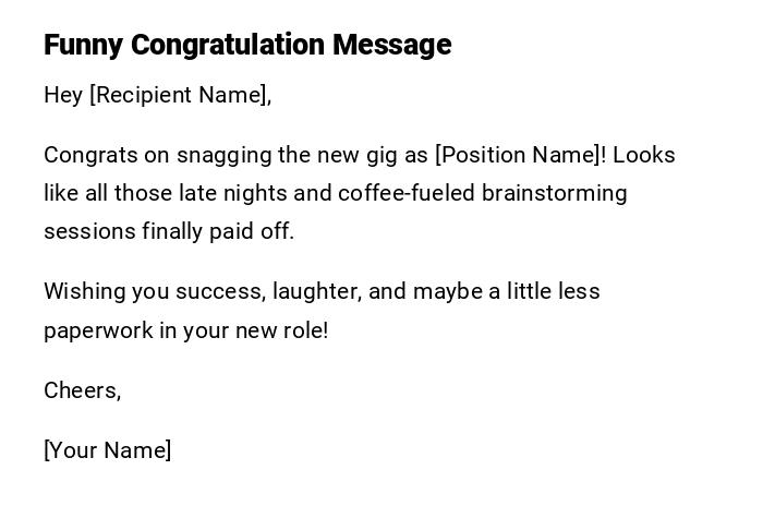 Funny Congratulation Message Funny Congratulation Message