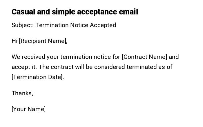 Casual and simple acceptance email Casual and simple acceptance email