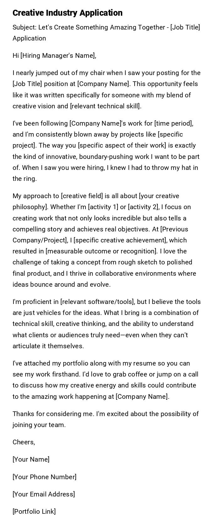 Creative Industry Application Creative Industry Application