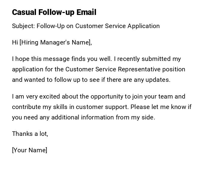 Casual Follow-up Email