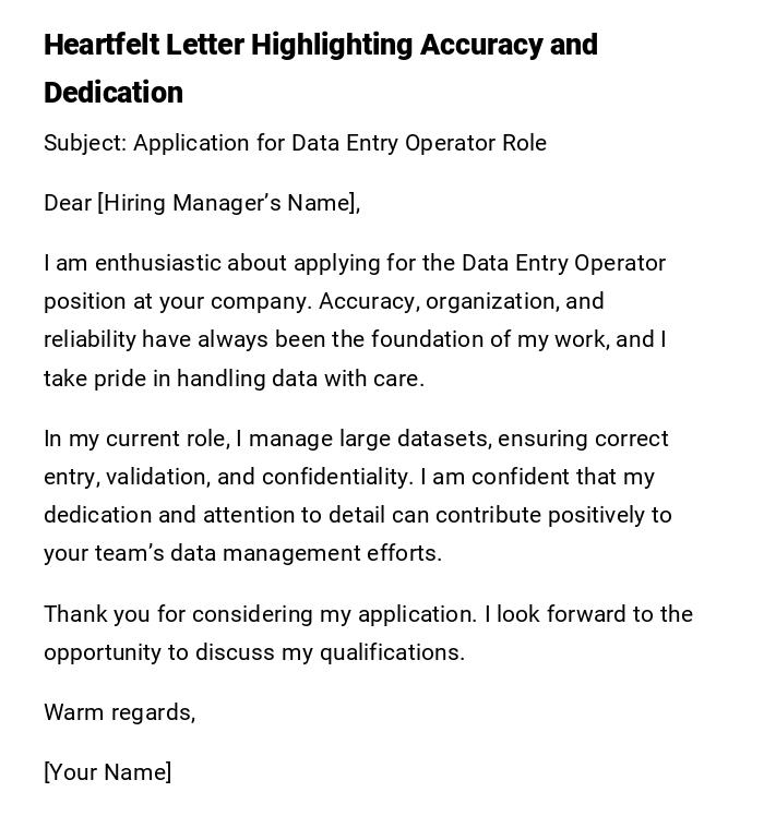 Heartfelt Letter Highlighting Accuracy and Dedication Heartfelt Letter Highlighting Accuracy and Dedication