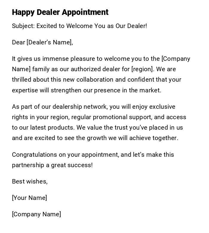 Happy Dealer Appointment Happy Dealer Appointment