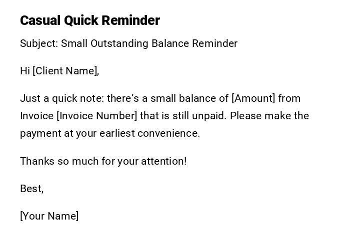 Casual Quick Reminder Casual Quick Reminder