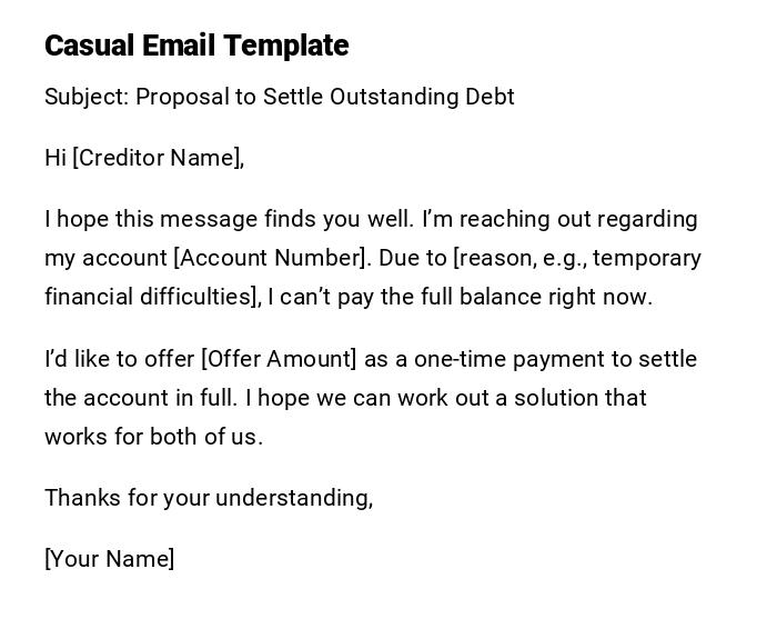 Casual Email Template Casual Email Template