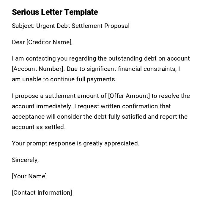 Serious Letter Template Serious Letter Template
