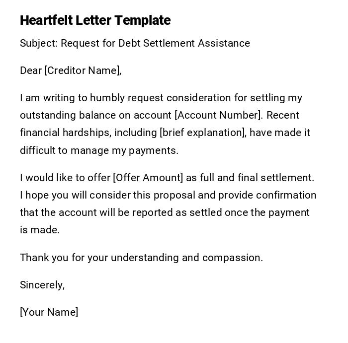 Heartfelt Letter Template Heartfelt Letter Template