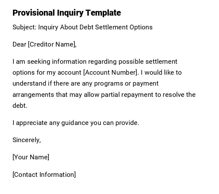 Provisional Inquiry Template Provisional Inquiry Template