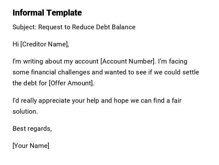 Informal Template Informal Template