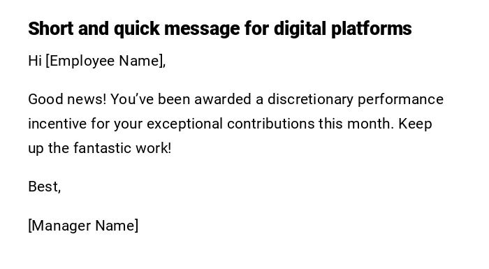 Short and quick message for digital platforms Short and quick message for digital platforms