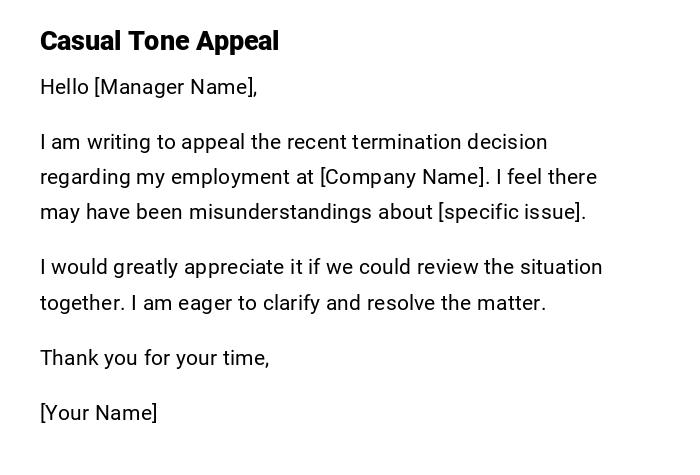 Casual Tone Appeal Casual Tone Appeal
