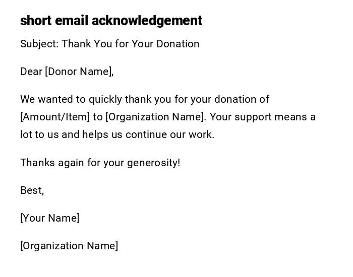 short email acknowledgement short email acknowledgement