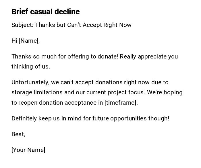 Brief casual decline Brief casual decline