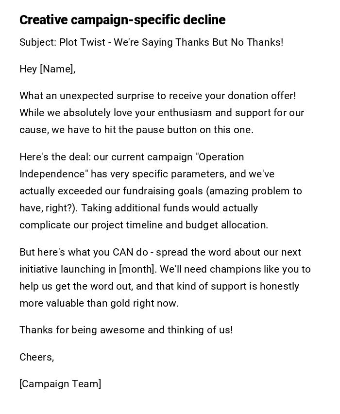 Creative campaign-specific decline Creative campaign-specific decline