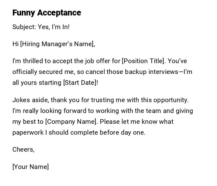 Funny Acceptance Funny Acceptance