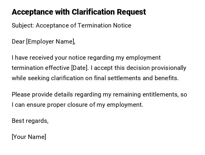 Acceptance with Clarification Request Acceptance with Clarification Request