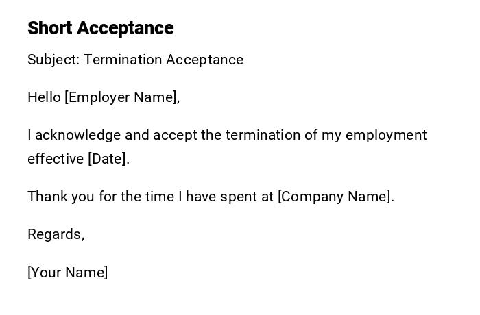 Short Acceptance Short Acceptance