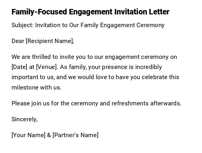 Family-Focused Engagement Invitation Letter Family-Focused Engagement Invitation Letter