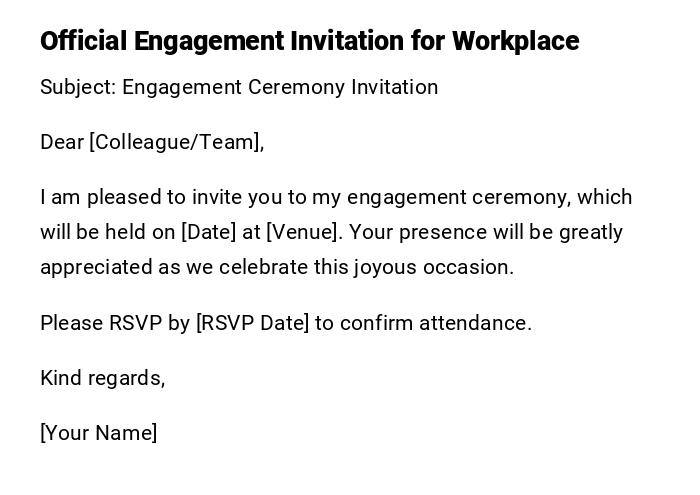 Official Engagement Invitation for Workplace Official Engagement Invitation for Workplace