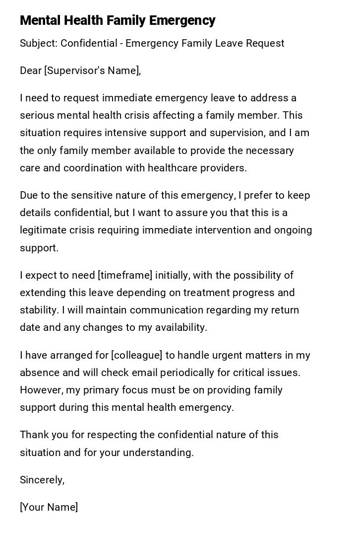 Mental Health Family Emergency Mental Health Family Emergency