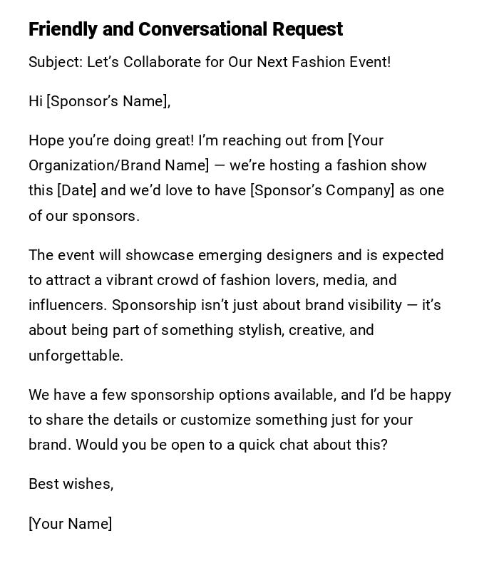 Friendly and Conversational Request Friendly and Conversational Request