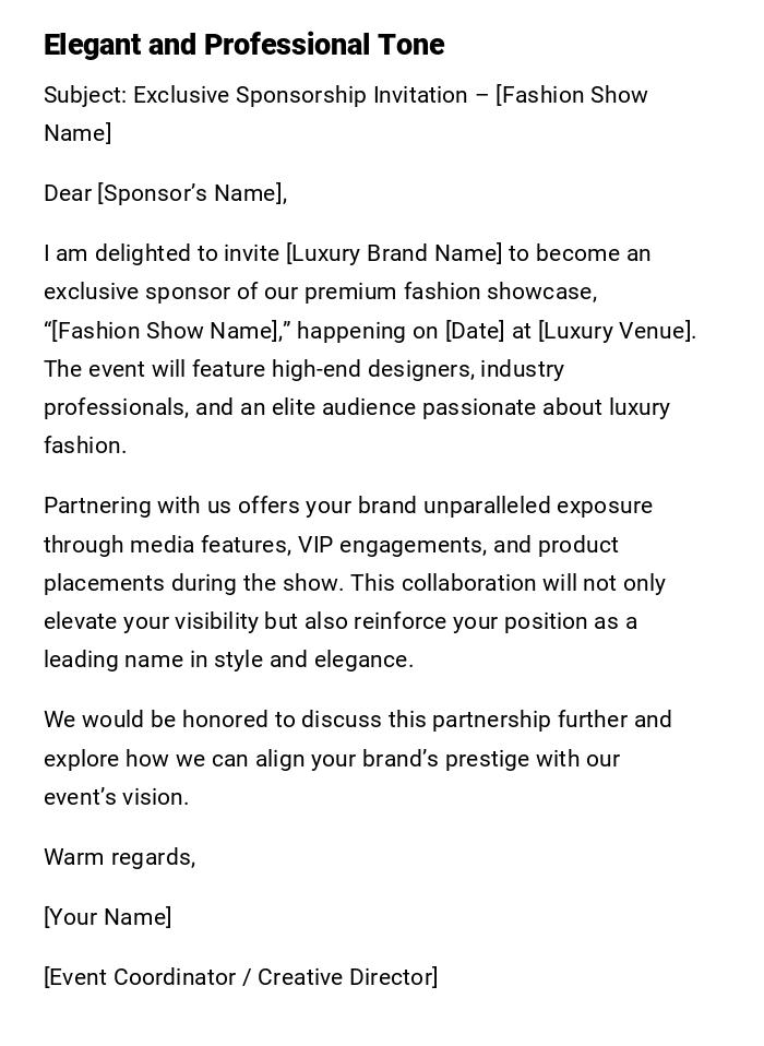 Elegant and Professional Tone Elegant and Professional Tone