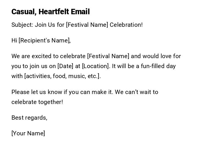 Casual, Heartfelt Email Casual, Heartfelt Email