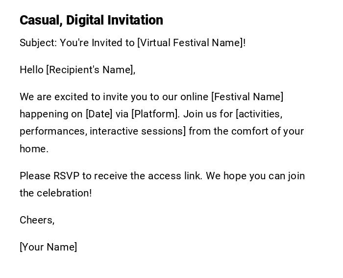 Casual, Digital Invitation Casual, Digital Invitation