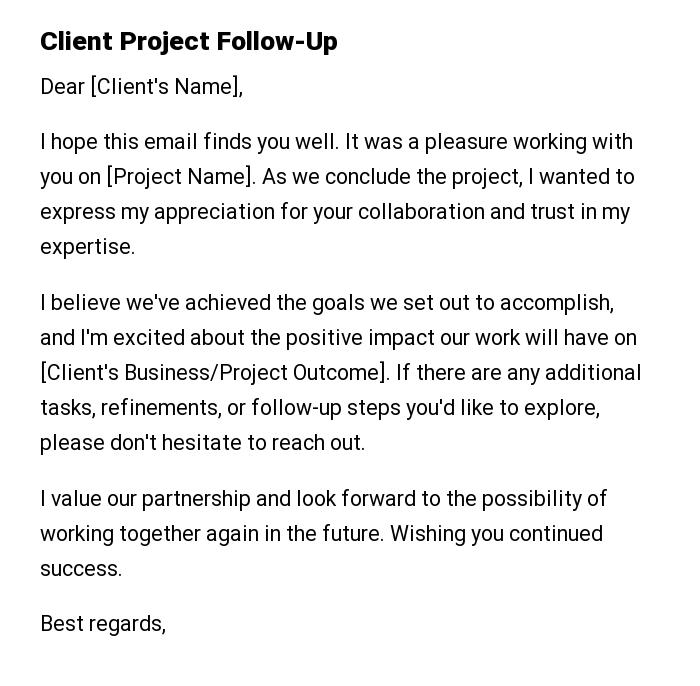 Client Project Follow-Up